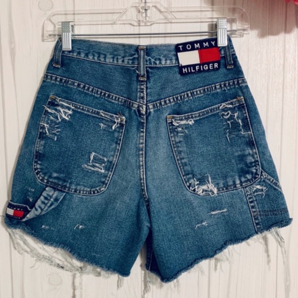 Vintage Tommy Hilfiger Distressed Denim Shorts